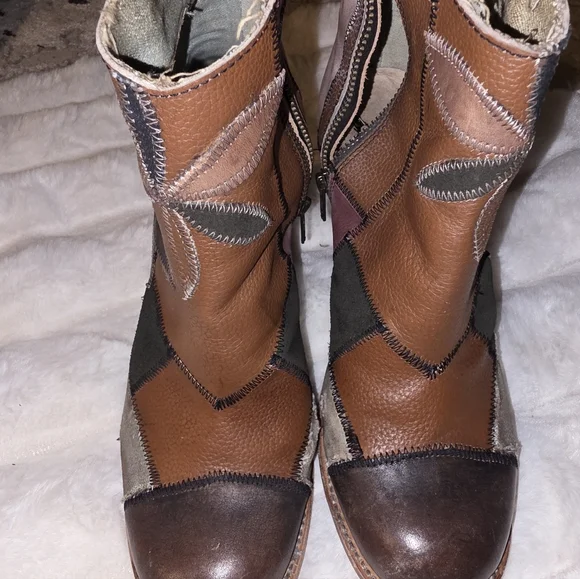 Freebird Flowr boots leather patchwork boho - Picture 2 of 9